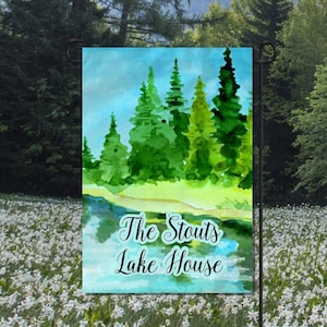 Lake Garden Flag Welcome to the lake flag Personalized Garden Flag Wedding Gift Housewarming Gift Lake Gift Anniversary Gift RyElle