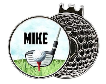 Men's Golf Ball Marker, Personalized Golf Gift, Ladies Golf Ball Marker, Father's Day Golf Gift, Magnetic Golf Ball Marker, Golf Divot Tool