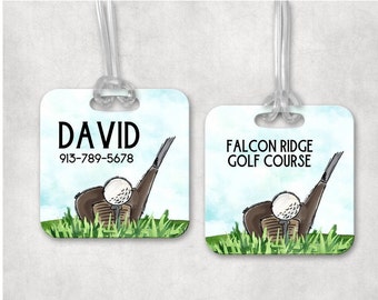 Fathers Day Gift Mens Golf Gift Personalized Mens Golf Gift Mens Golf Bag Tag Personalized Golf Bag Tag Mens Golf Gift Bag Tag