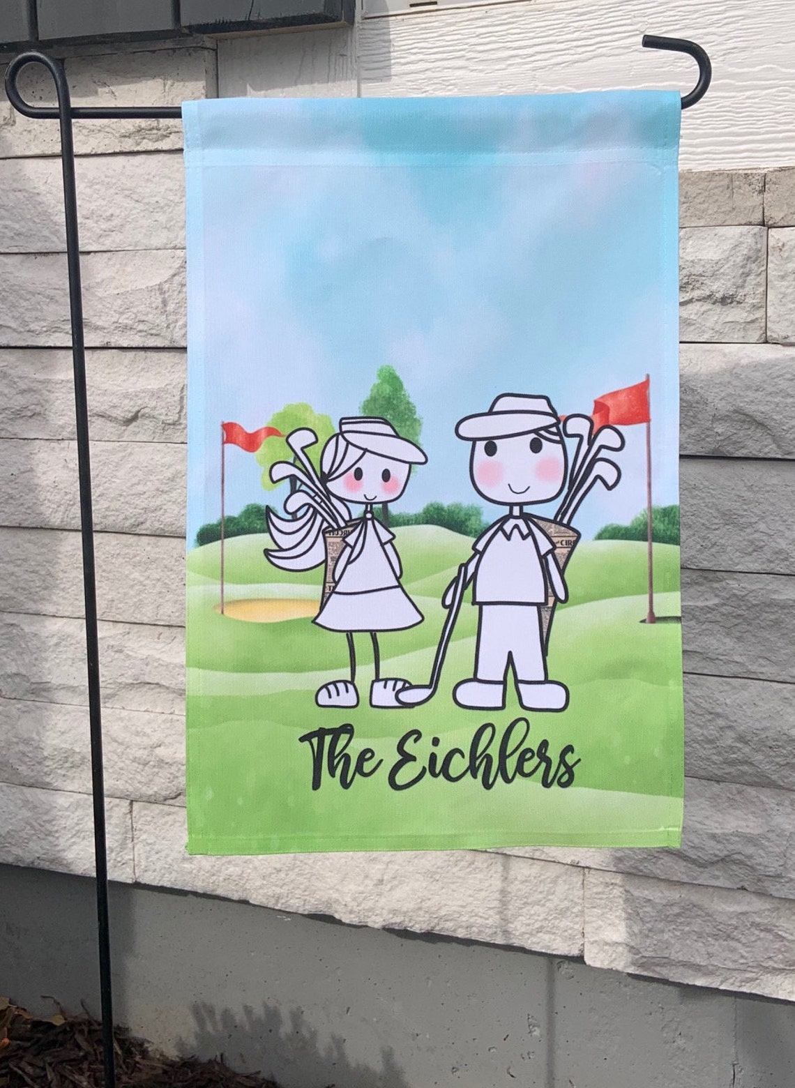 Golf Flag Golf Garden Flag Personalized Garden Flag Etsy