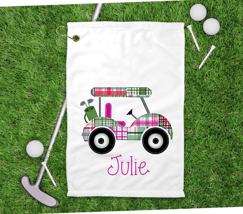Golf Cart Towel Personalized Golf Towel Golfer Gift Etsy