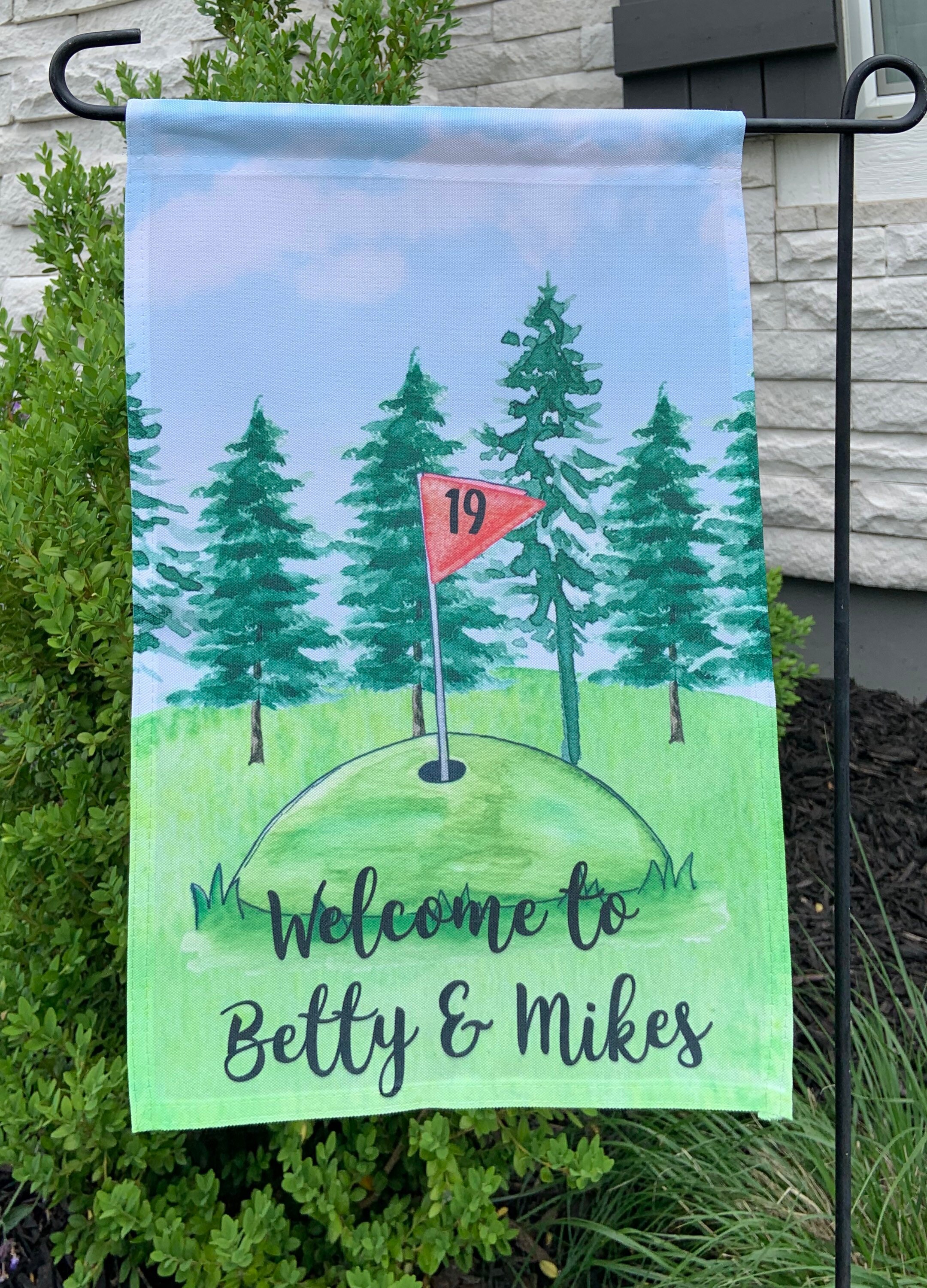 Golf Flag Golf Garden Flag Personalized Garden Flag Etsy