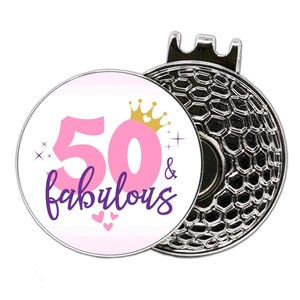 Golf Ball Marker Fifty Birthday Gift Fifty Golf Gift Womans Birthday Ball Marker Ladies Birthday Golf Gift Womans Golf Ball Marker