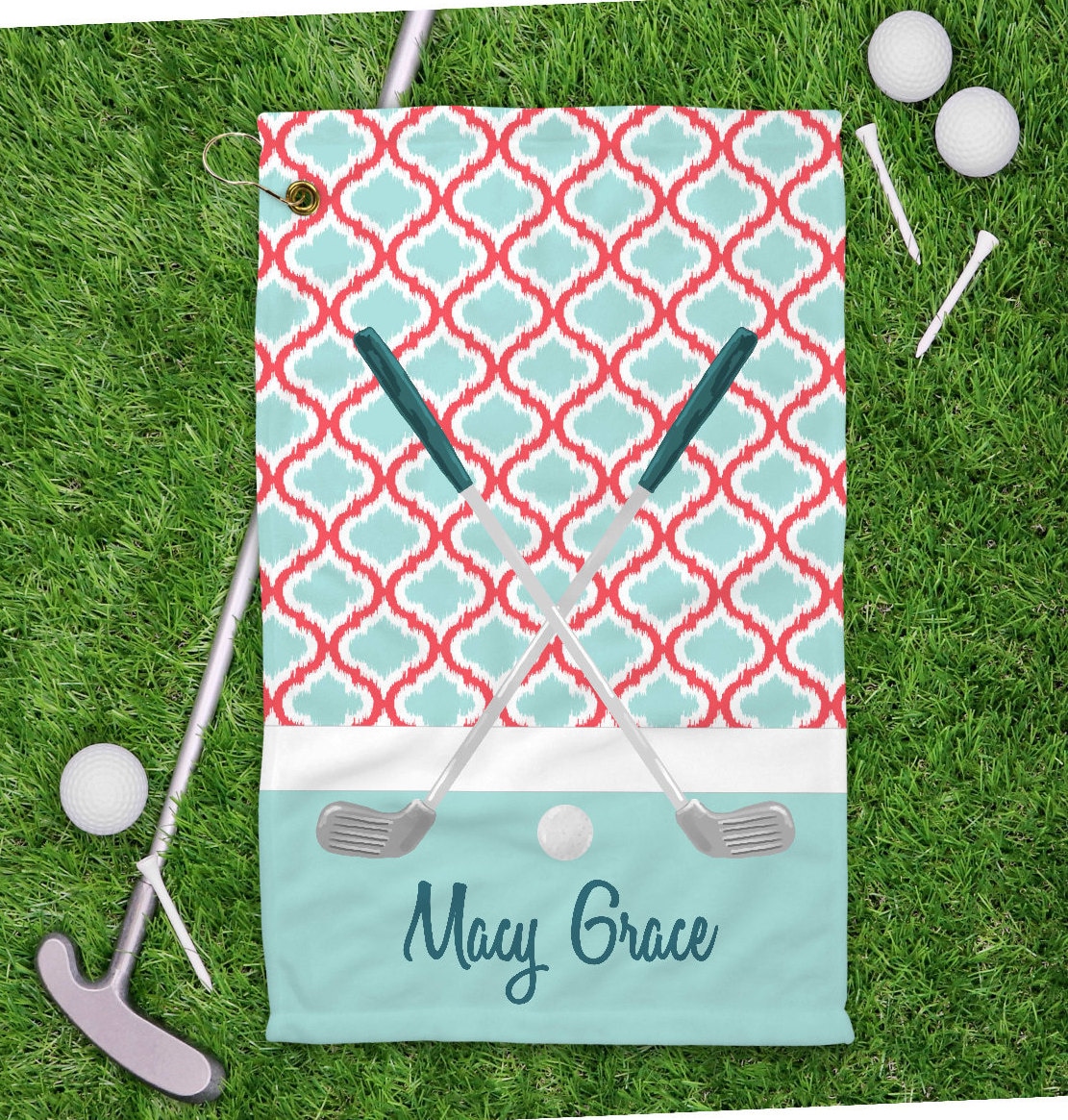 Golf Cart Towel Personalized Golf Towel Golfer Gift Etsy
