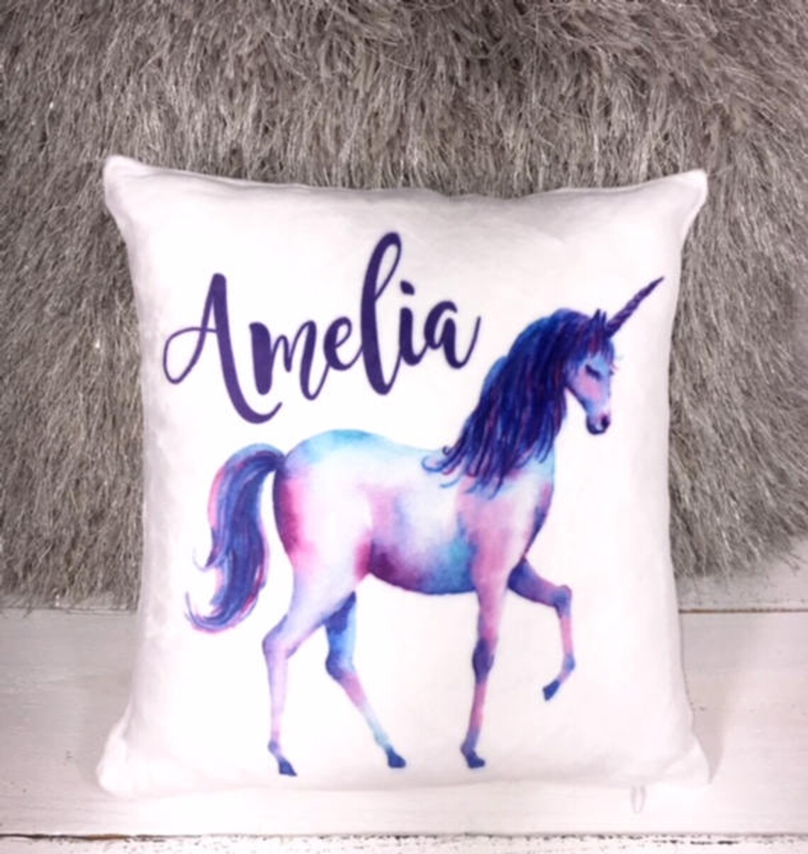 Unicorn Unicorn Pillowcase Personalized Unicorn Pillow Etsy