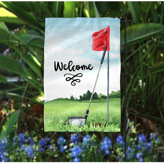 Golf Flag Golf Garden Flag Personalized Garden Flag Etsy