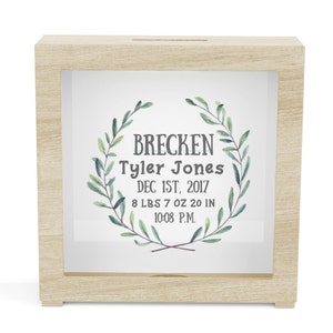 Baby Gift Personalized Baby Gift Boys Baby Gift Baby Boy Gift Wood Bank Personalized Bank Boys Bank Personalized Bank  Shadow Box