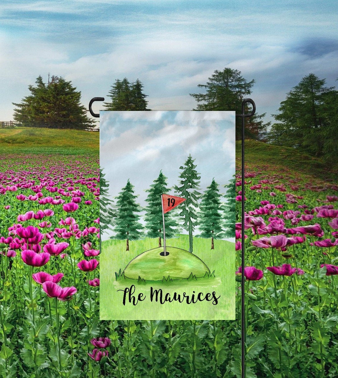 Golf Flag Golf Garden Flag Personalized Garden Flag Etsy