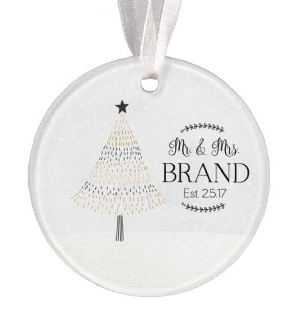Wedding Ornament Christmas Ornament Personalized Wedding Etsy