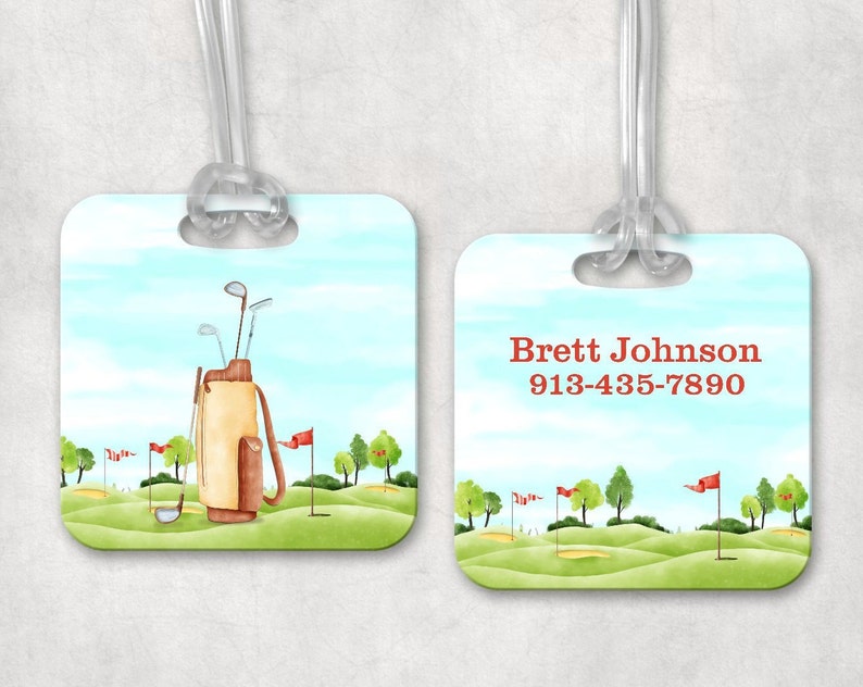 Golf Bag Tag Personalized Bag Tag Personalized Luggage Tag Etsy