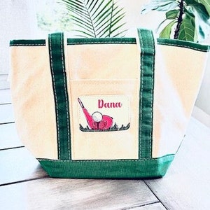 Golf Bag Golf Tote Personalized Golf Tote Womans Golf Bag Womans Golf Tote Canvas Tote Womans Golf League Ladies Golf Tote Pink Canvas Tote