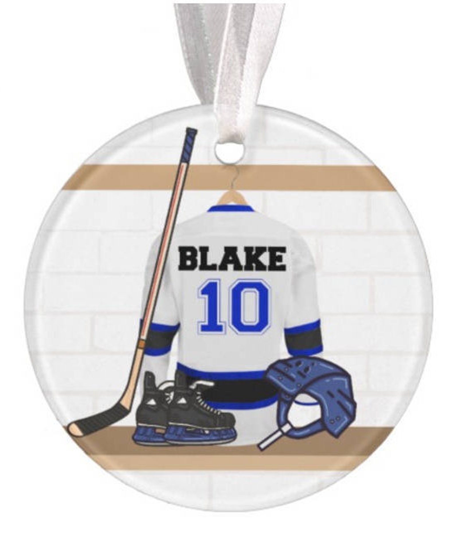 Boys Hockey Ornament Girls Hockey Ornament Girls Christmas Etsy
