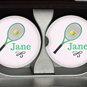 Tennis Car Coaster Tennis Coaster Personalized Car Coaster Personalized Coaster Tennis Gift Ladies Tennis Gift Womans Tennis