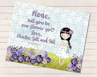 Flower Girl Gift Personalized Flower Girl Gift Flower Girl Puzzle Flower Girl Personalized Gift Wedding Gift Wedding RyElle Wedding Puzzle