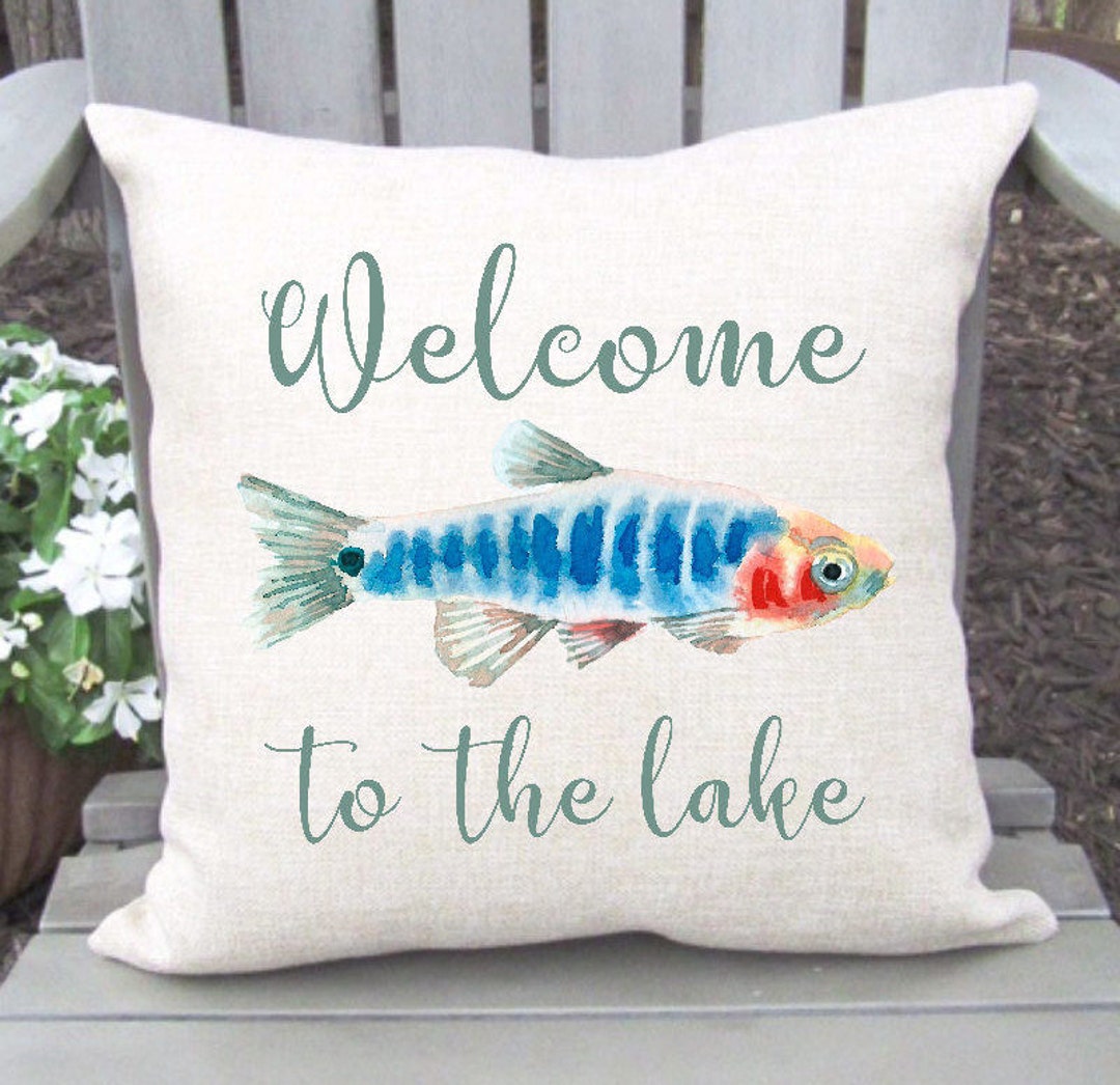 Lake Pillow Lake House Pillow Personalized Lake House Pillow Lake Gift