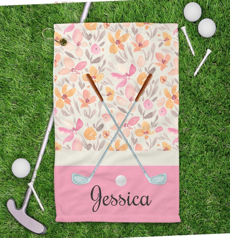 Golf Cart Towel Personalized Golf Towel Golfer Gift Etsy