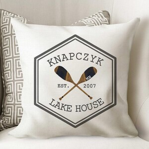 Lake House Gift, Personalized Oar Pillow, House Warming Gift, Lake House Pillow, Personalized Lake House Pillow, Name Pillow