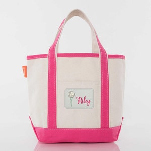 Golf Bag Golf Tote Personalized Golf Tote Womans Golf Bag Womans Golf Tote Canvas Tote Womans Golf League Ladies Golf Tote Pink Canvas Tote