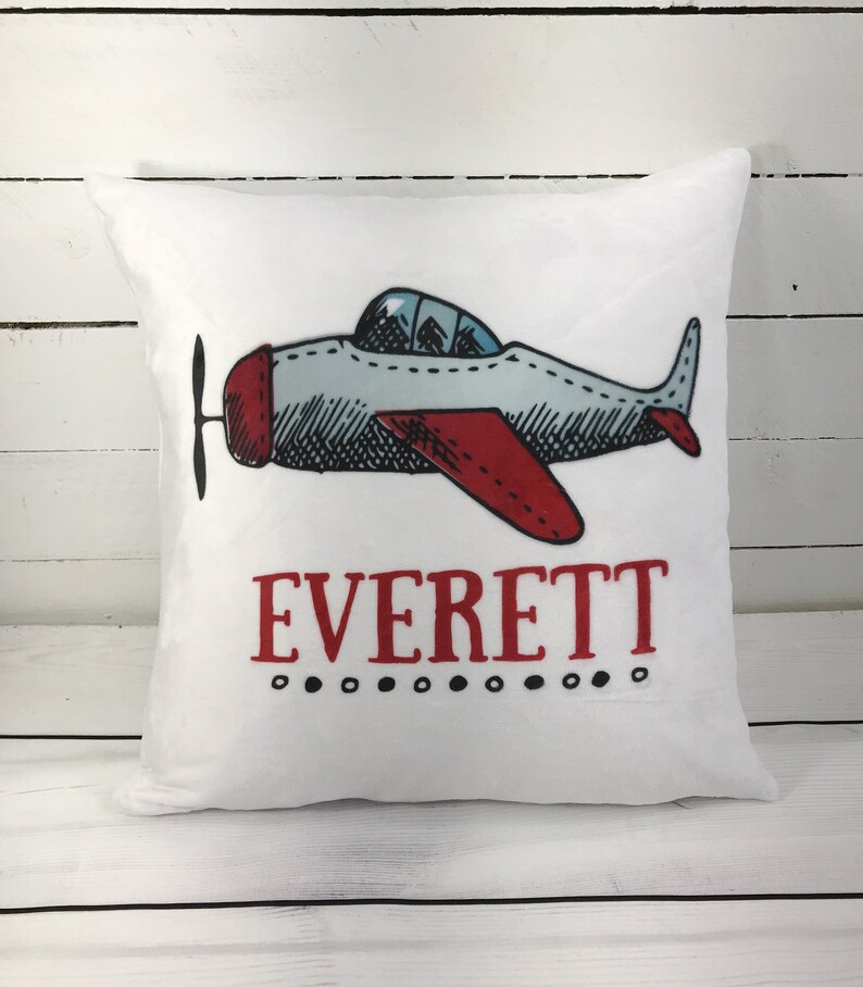 Airplane Pillow Airplane Boys Decor Throw Pillow Etsy