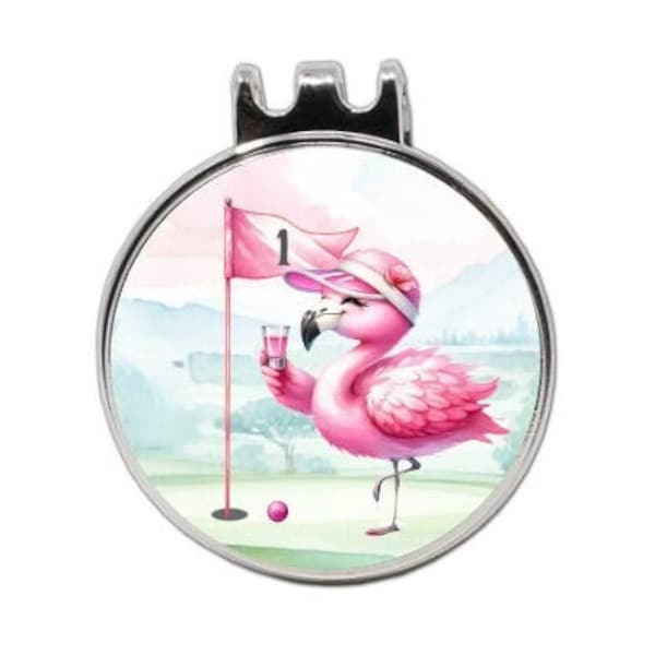 Flamingo Golf Ball Marker Personalized Golf Ball Marker Personalized Flamingo Ball Marker Bird Golf Ball Marker Ladies Golf Ball Marker