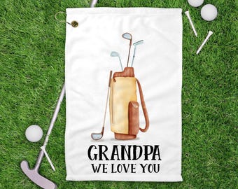 Golf Towel Grandpa Gift Golf Personalized Golf Towel Mens Golf Towel Birthday Golf Gift Golfing Gift Golfing Towel Golfers Gift RyElle