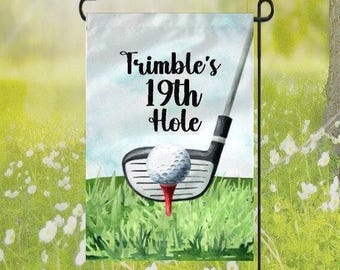 Personalized Golf Flag, Housewarming or Wedding Gift