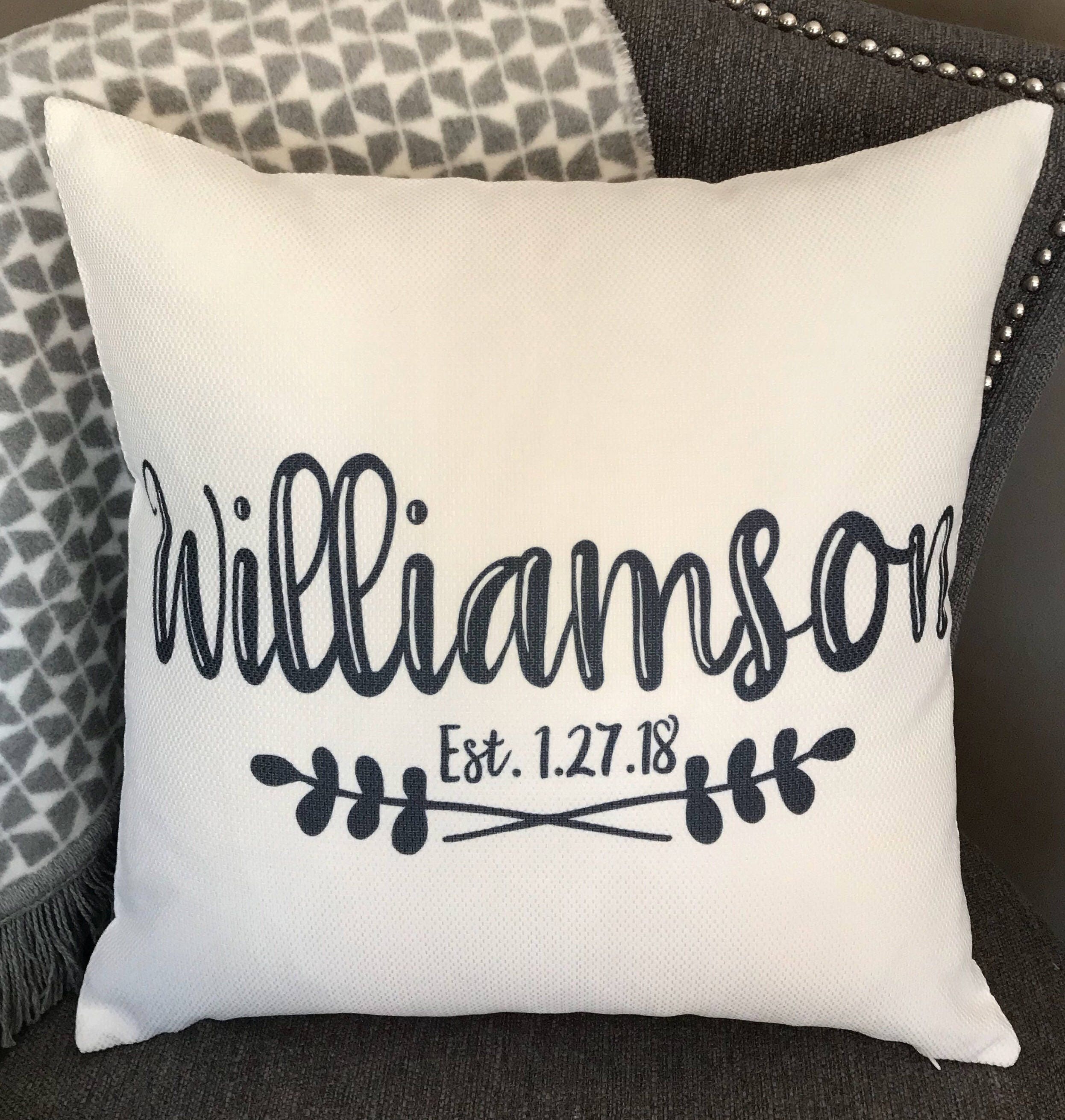 Name Pillow Personalized Pillow House Warming Pillow Etsy