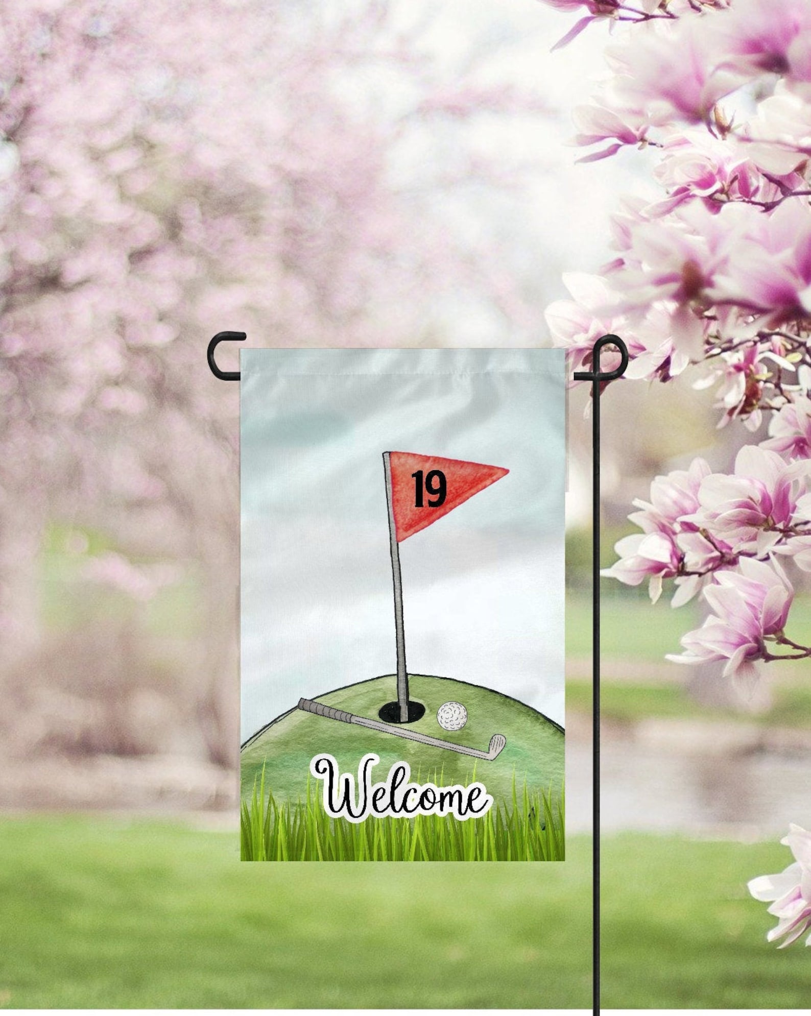 Golf Flag Golf Garden Flag Personalized Garden Flag Etsy