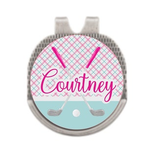 Golf Ball Marker Golf Gift Mothers Day Gift Ladies Golf Womans Golf Personalized Golf Ball Marker Pink Golf Ball Marker Birthday Gift