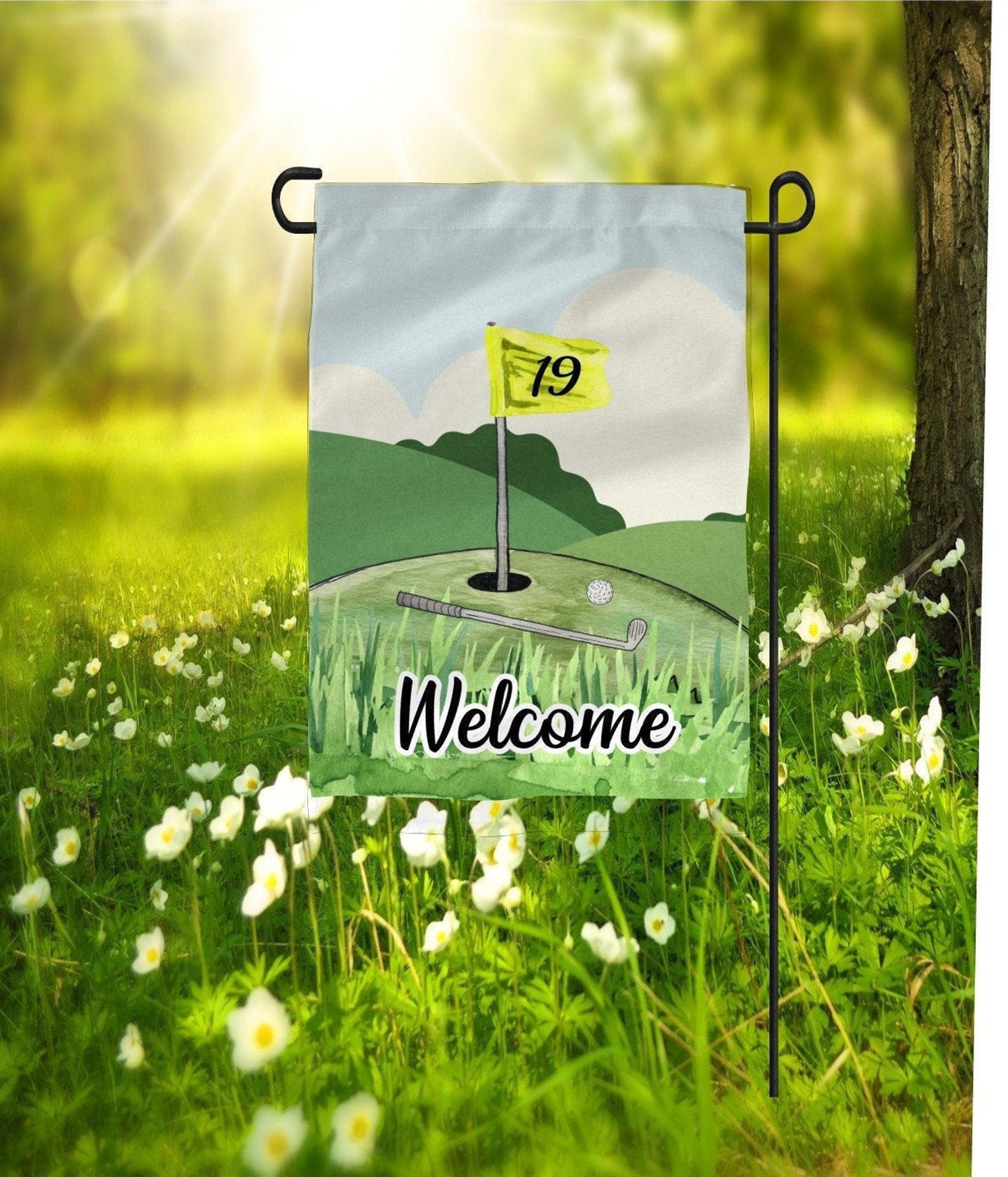 Golf Flag Golf Garden Flag Personalized Garden Flag Etsy