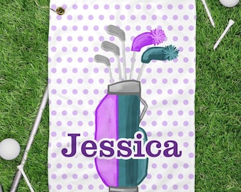 Personalized Golf Towel: Women's Golf Gift