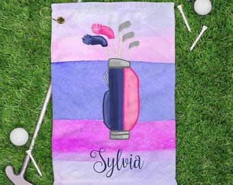 Personalized Golf Towel, Ladies Golfing Gift, Woman's League