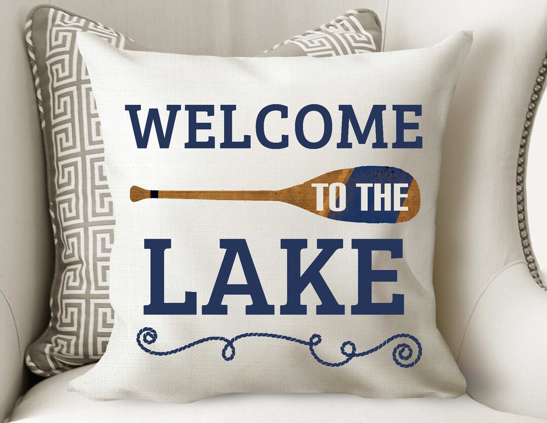 Lake Pillow to the Lake Pillow Oar Pillow Wedding Gift Housewarming Gift Anniversary