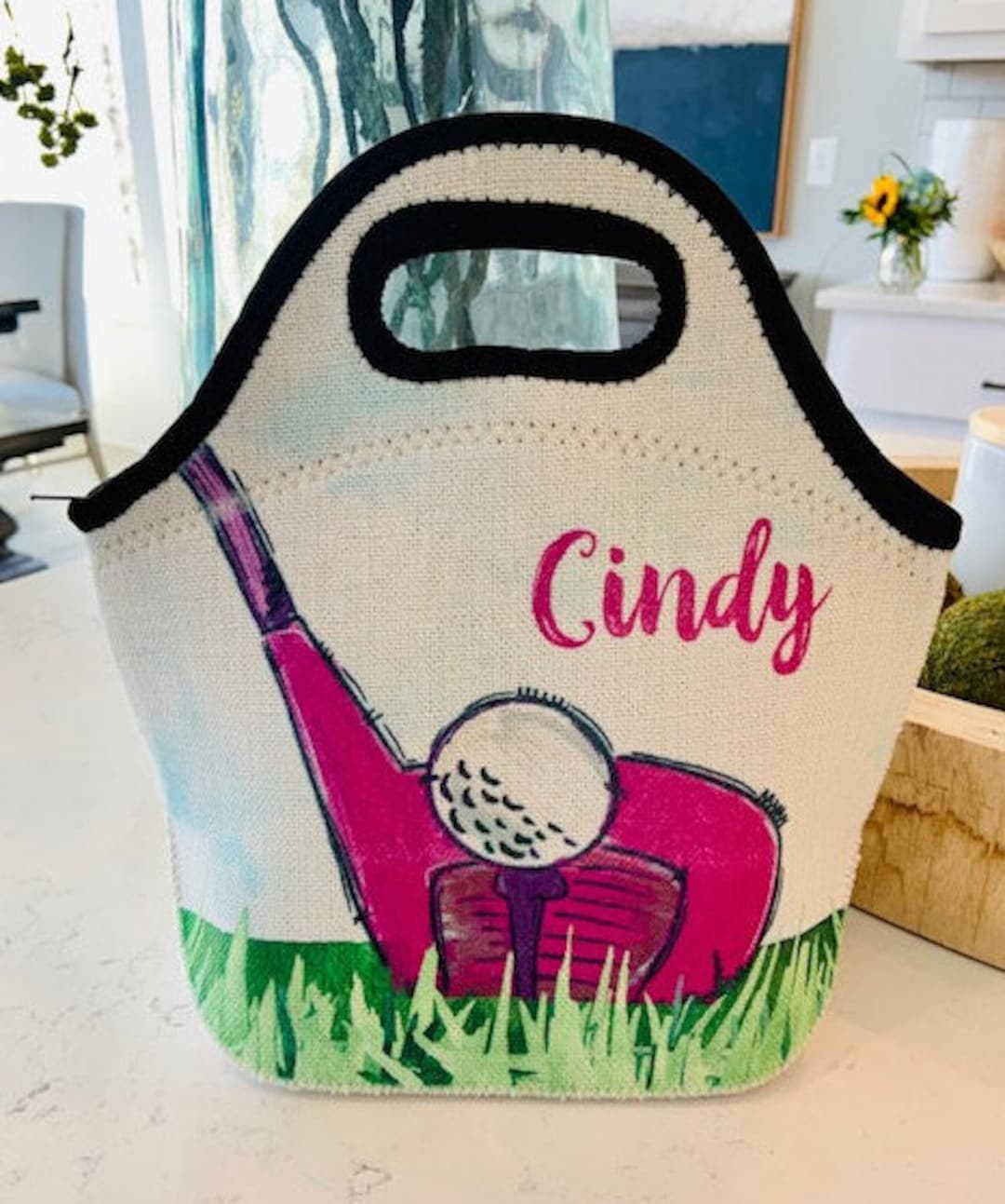Lunch Tote Golf Gift Golf Lunch Bag Golf Cooler Personalized Lunch Bag
