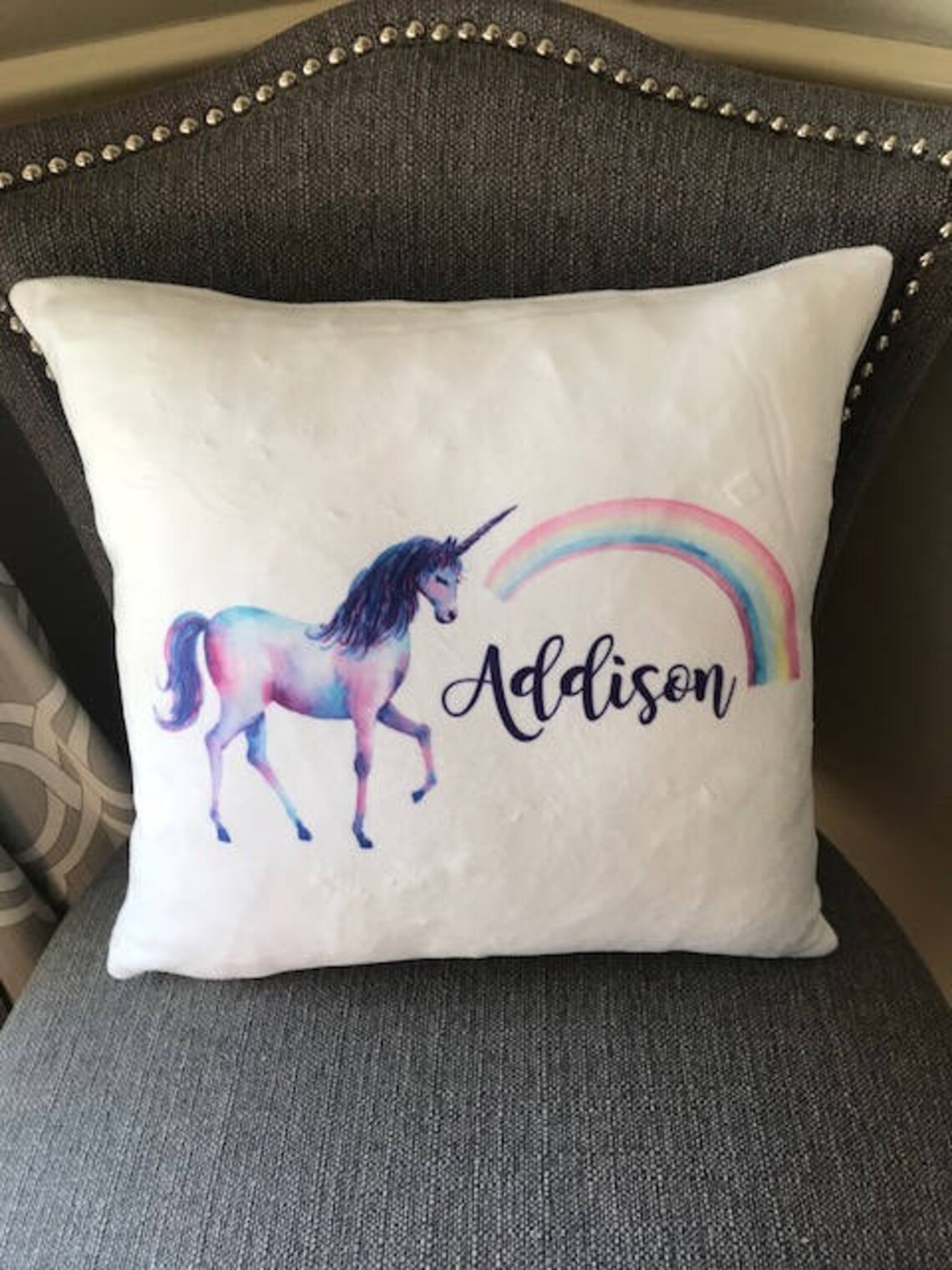 Unicorn Unicorn Pillowcase Personalized Unicorn Pillow Etsy
