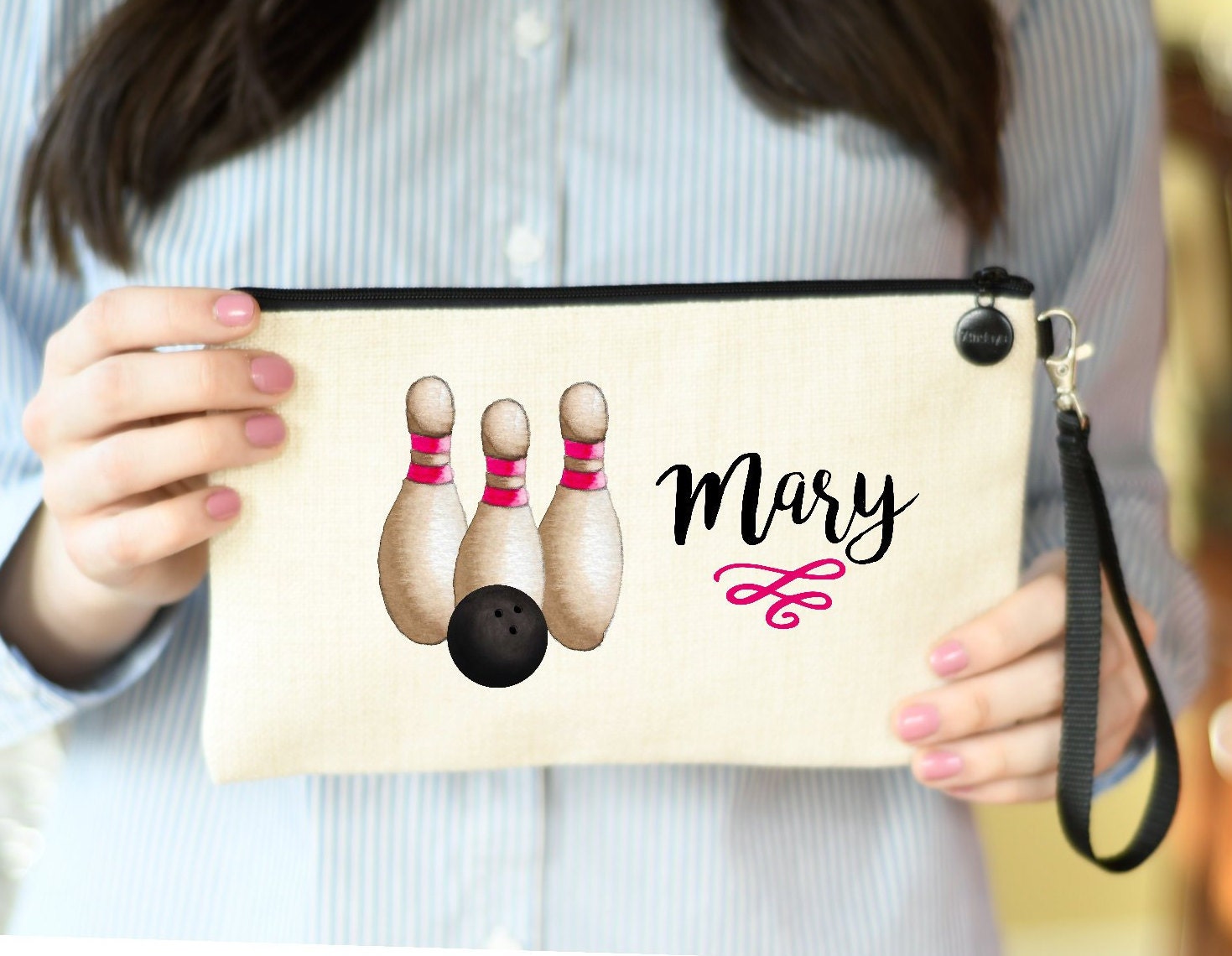 Bowling Bag Personalized Bowling Gift Personalized Cosmetic Etsy 日本