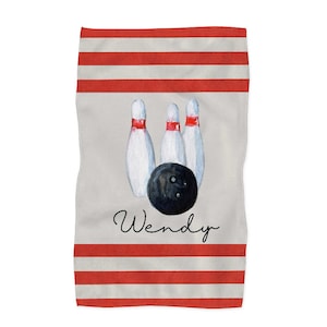 Personalized Bowling Towel: Sports Gift for Bowlers