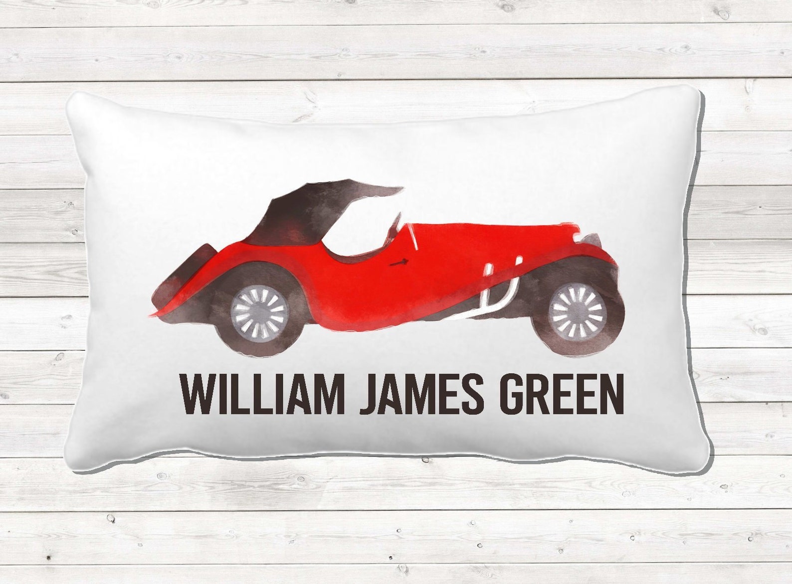 Race Car Pillow Boys Car Pillow Car Pillow Personalized Boys Etsy