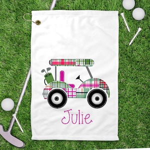 Golf Cart Towel Personalized Golf Towel Golfer Gift Personalized Golfing Gift Golf Cart RyElle Ladies Golf Womans Golf Towel Girls Golf