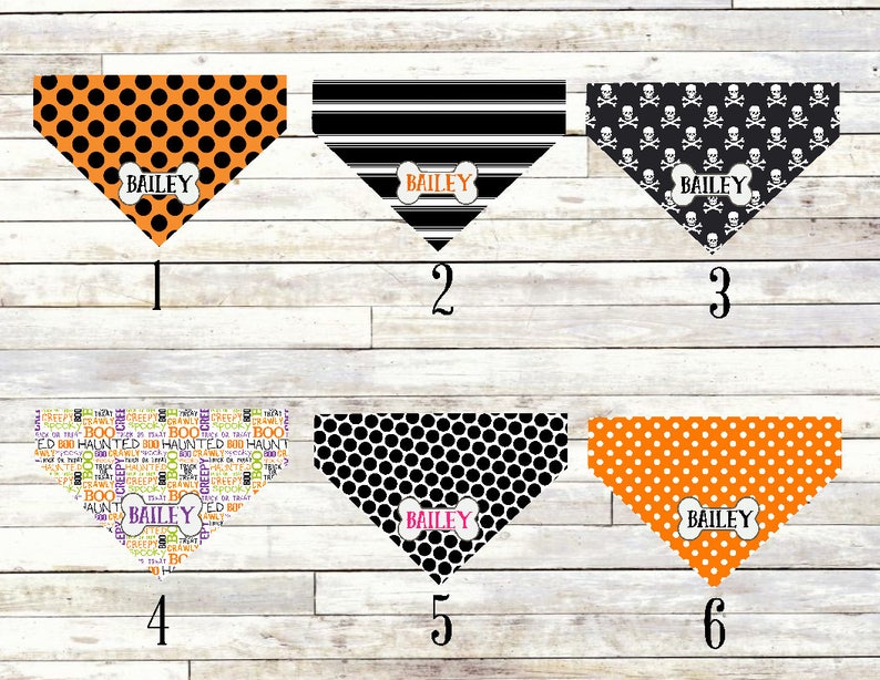 Download Personalized Dog Bandana Halloween Dog Bandana Fall Dog | Etsy
