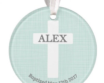 Baptism Ornament Christmas Ornament Personalized Baby Christmas Ornament Baby Gift 1st Christmas Ornament Baby Shower Gift RyElle