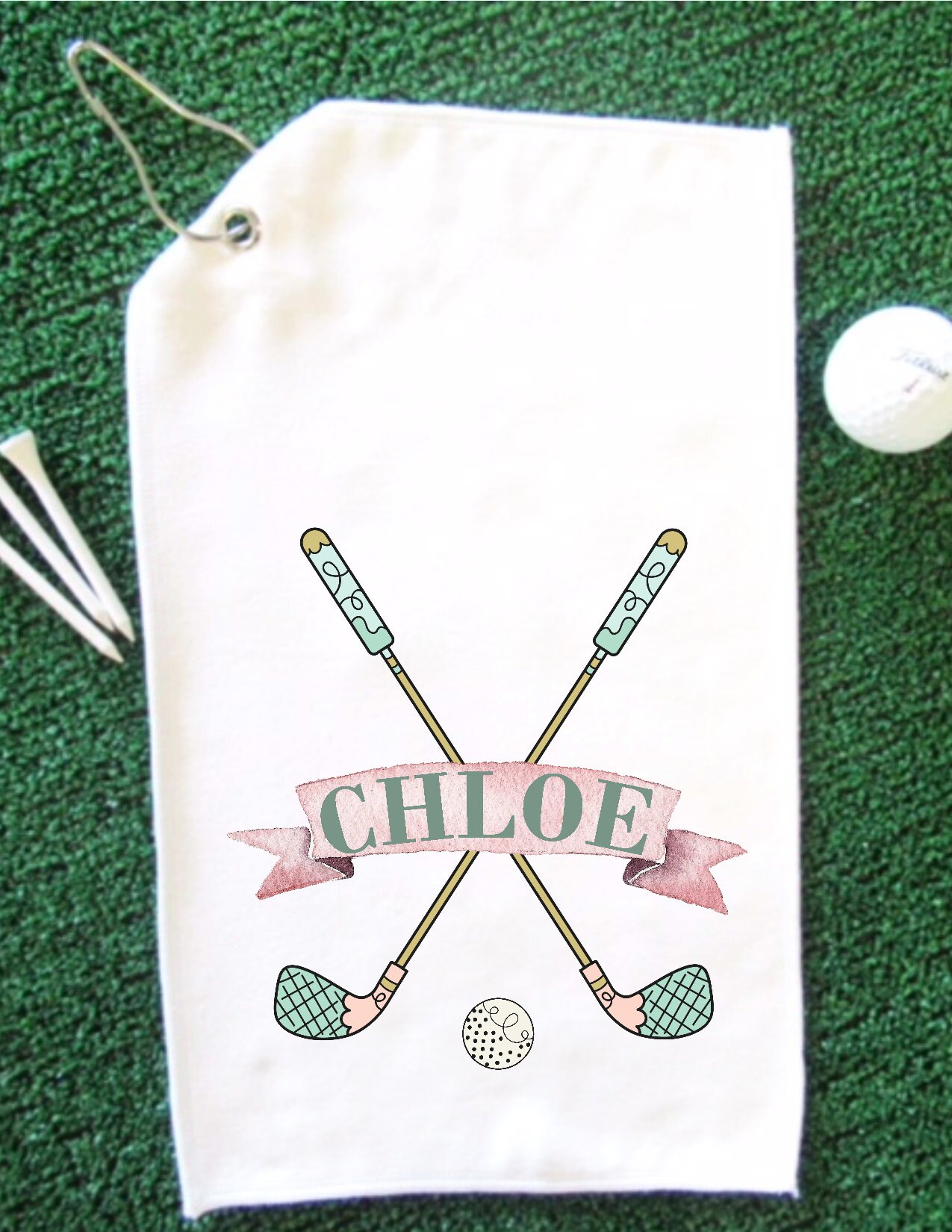 Golf Cart Towel Personalized Golf Towel Golfer Gift Etsy