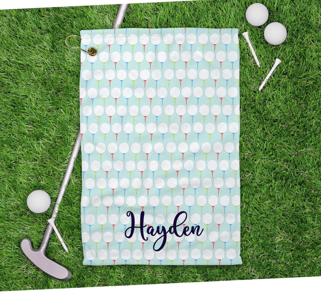 Golf Cart Towel Personalized Golf Towel Golfer Gift Etsy