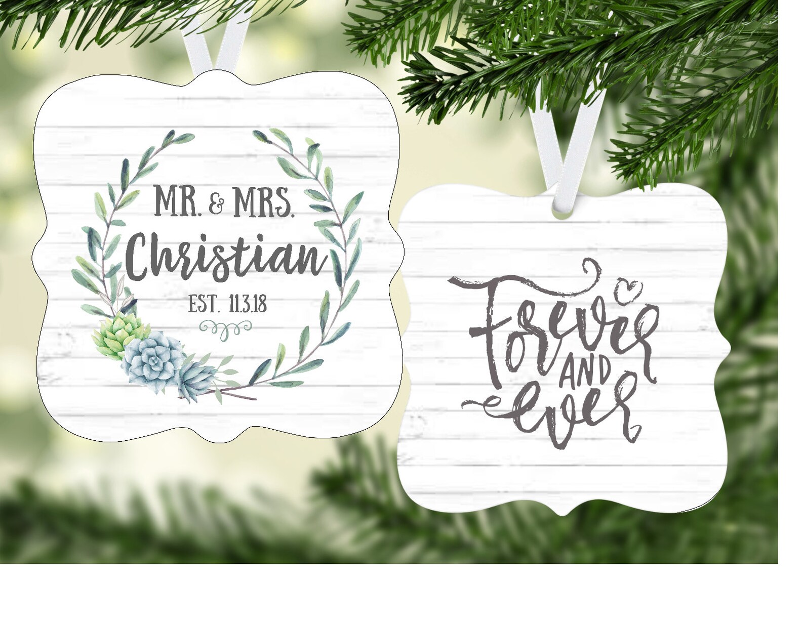 Personalized Wedding Ornament Wedding Ornament Wedding Gift Etsy