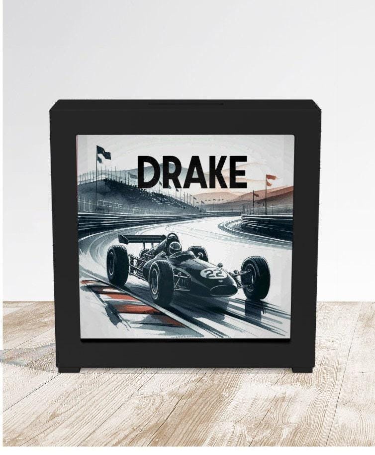 Race Car Piggy Bank - Etsy