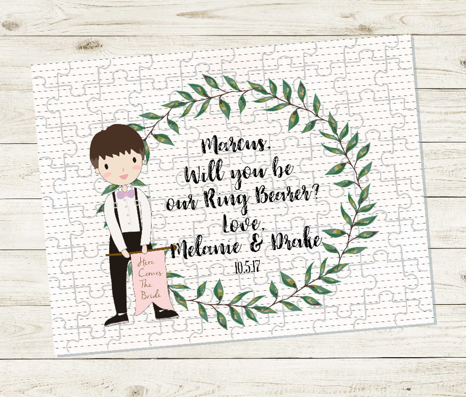 Ring Bearer Puzzle Ring Bearer Gift Ring Bearer Puzzle Ring Etsy