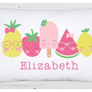 Personalized Pillow Girls Pillow Fruit Pillow Pineapple Pillow Watermelon Pillow Nursery Pillow Baby Gift Strawberry Pillow