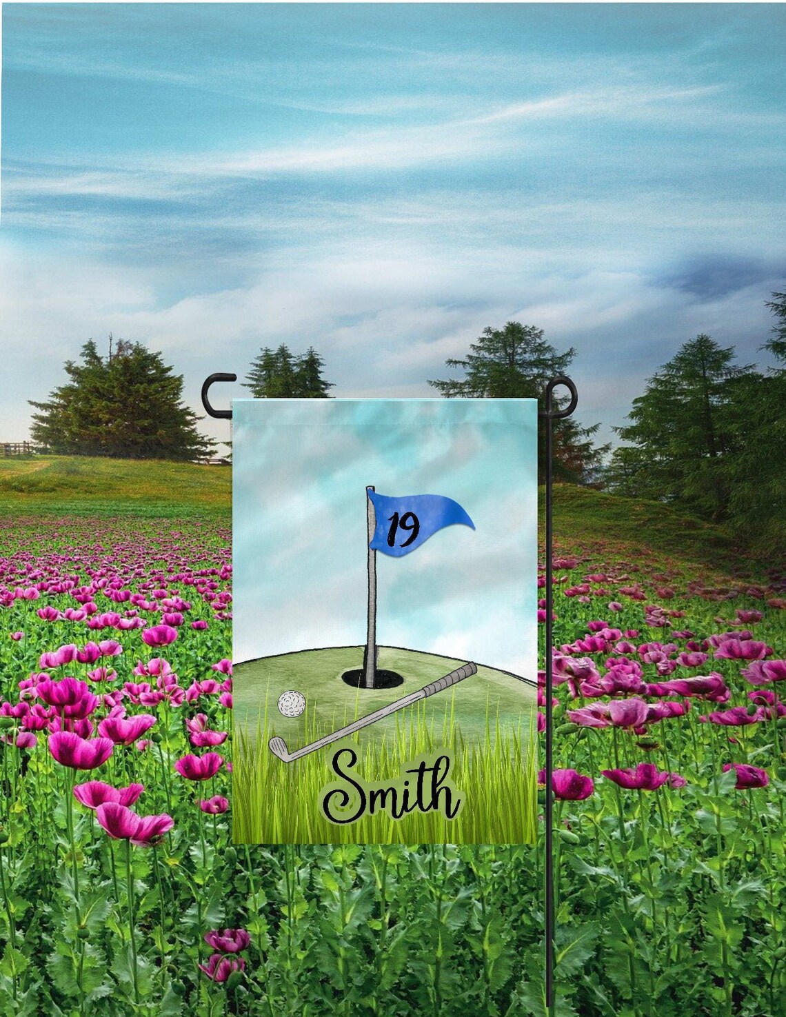 Golf Flag Golf Garden Flag Personalized Garden Flag Etsy