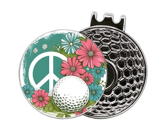Golf Ball Marker Valentines Day Gift Peace Love Golf Ball Marker Womans Golf Ball Marker Girls Golf Ball Marker Ladies Golf Gift Valentine