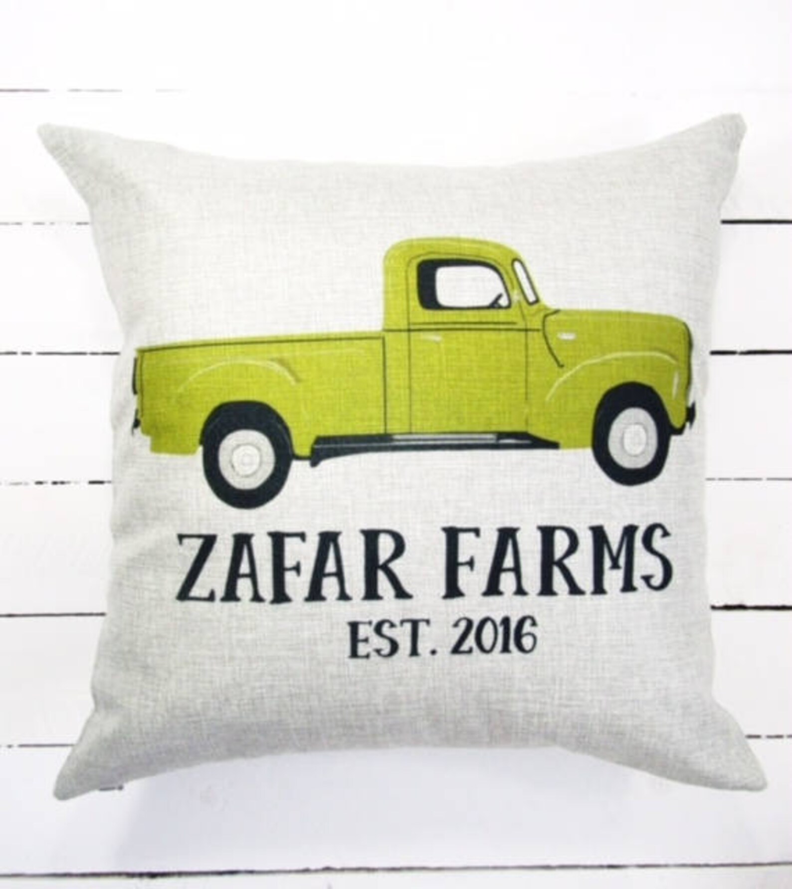 Red Truck Pillow Personalized Pillow House Warming Pillow Etsy